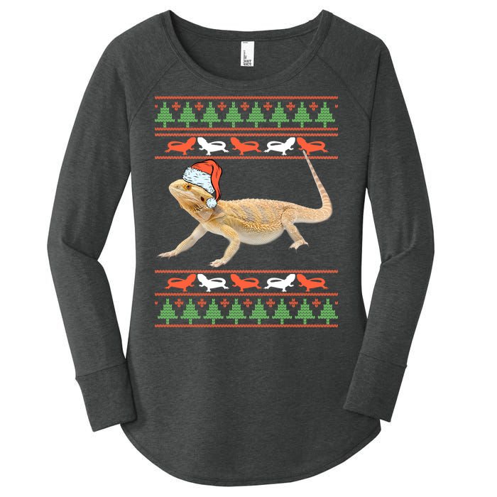 Bearded Dragon Christmas Women's Perfect Tri Tunic Long Sleeve Shirt