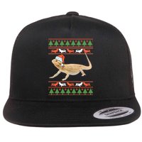 Bearded Dragon Christmas Flat Bill Trucker Hat