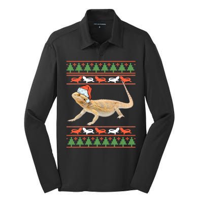 Bearded Dragon Christmas Silk Touch Performance Long Sleeve Polo