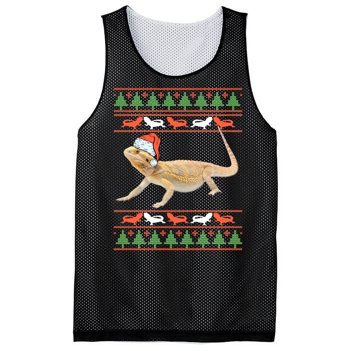 Bearded Dragon Christmas Mesh Reversible Basketball Jersey Tank