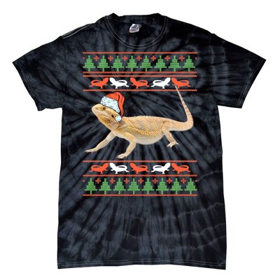 Bearded Dragon Christmas Tie-Dye T-Shirt