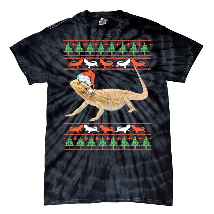 Bearded Dragon Christmas Tie-Dye T-Shirt