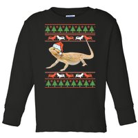 Bearded Dragon Christmas Toddler Long Sleeve Shirt