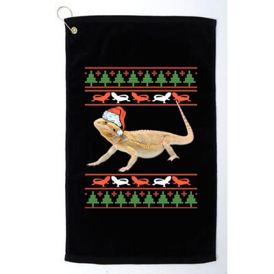 Bearded Dragon Christmas Platinum Collection Golf Towel