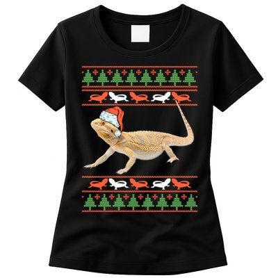 Bearded Dragon Christmas Womens T-Shirt