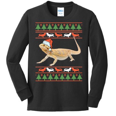 Bearded Dragon Christmas Kids Long Sleeve Shirt