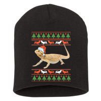 Bearded Dragon Christmas Short Acrylic Beanie