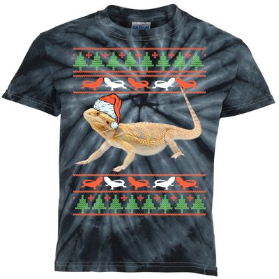 Bearded Dragon Christmas Kids Tie-Dye T-Shirt