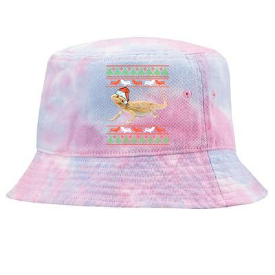 Bearded Dragon Christmas Tie-Dyed Bucket Hat