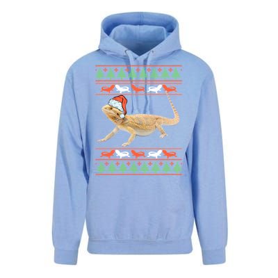 Bearded Dragon Christmas Unisex Surf Hoodie