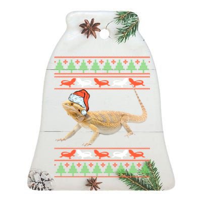 Bearded Dragon Christmas Ceramic Bell Ornament