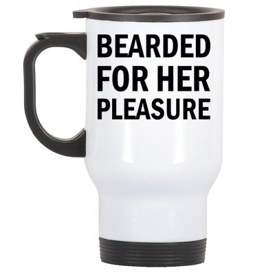 Bearded For Her Pleasure Stainless Steel Travel Mug