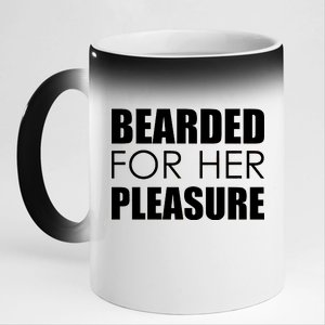 Bearded For Her Pleasure Beard 11oz Black Color Changing Mug