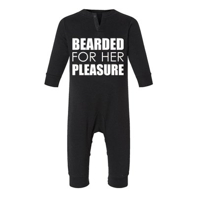 Bearded For Her Pleasure Beard Infant Fleece One Piece