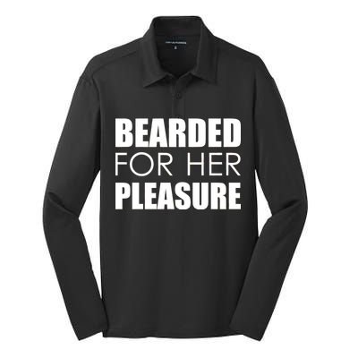 Bearded For Her Pleasure Beard Silk Touch Performance Long Sleeve Polo