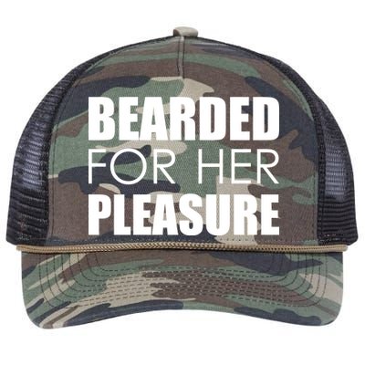 Bearded For Her Pleasure Beard Retro Rope Trucker Hat Cap