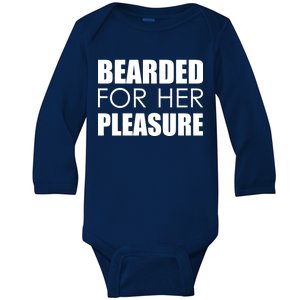 Bearded For Her Pleasure Beard Baby Long Sleeve Bodysuit