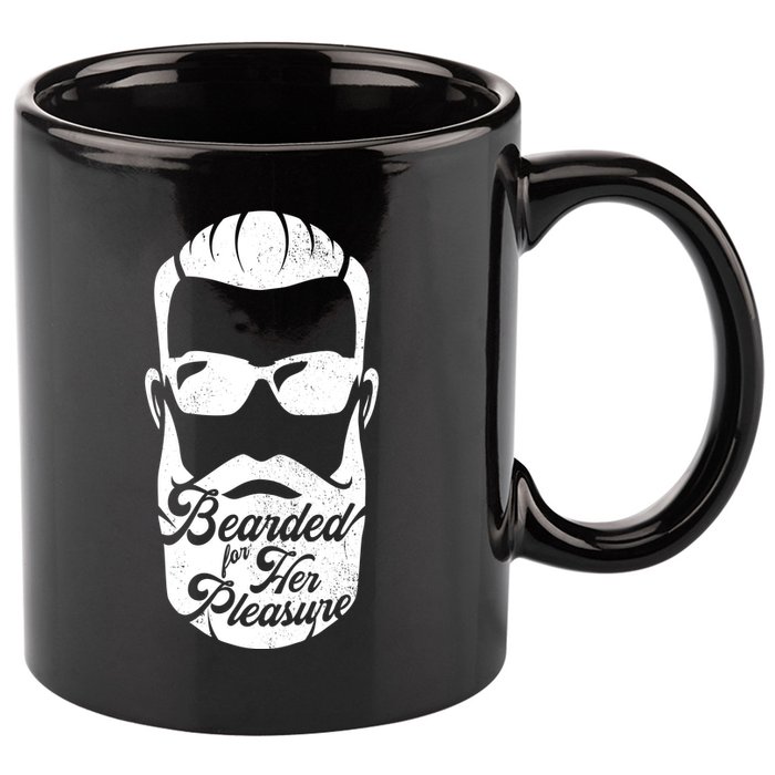 Bearded For Her Pleasure Funny 11oz C Handle Ceramic Mug