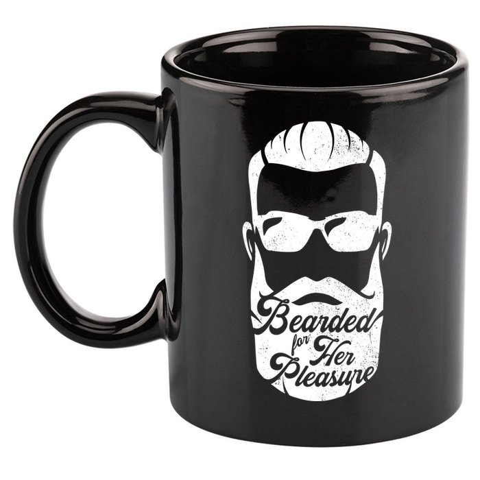 Bearded For Her Pleasure Funny 11oz C Handle Ceramic Mug