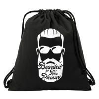 Bearded For Her Pleasure Funny Drawstring Bag