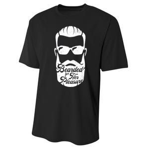 Bearded For Her Pleasure Funny Performance Sprint T-Shirt