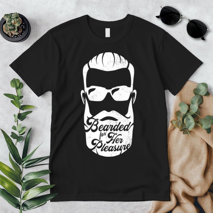 Bearded For Her Pleasure Funny Premium T-Shirt