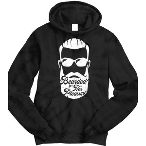 Bearded For Her Pleasure Funny Tie Dye Hoodie