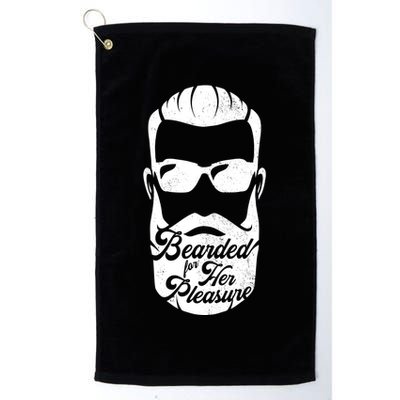 Bearded For Her Pleasure Funny Golf Towel