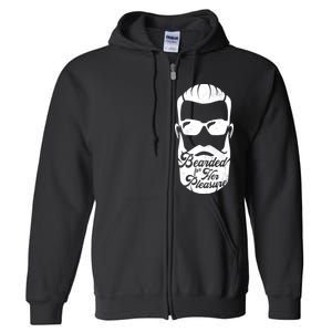 Bearded For Her Pleasure Funny Full Zip Hoodie