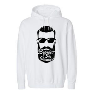 Bearded For Her Pleasure Funny Garment-Dyed Fleece Hoodie