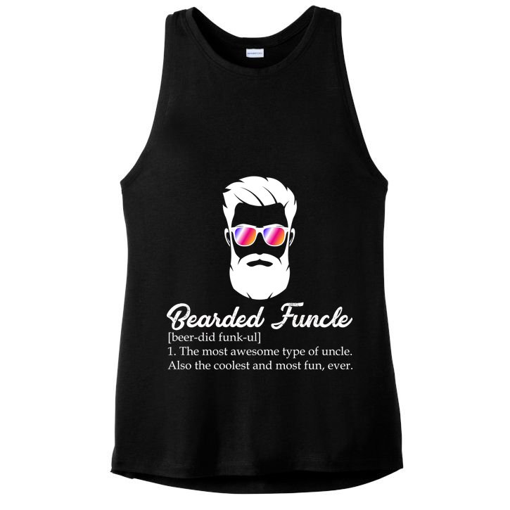Bearded Funcle Definition Ladies PosiCharge Tri-Blend Wicking Tank