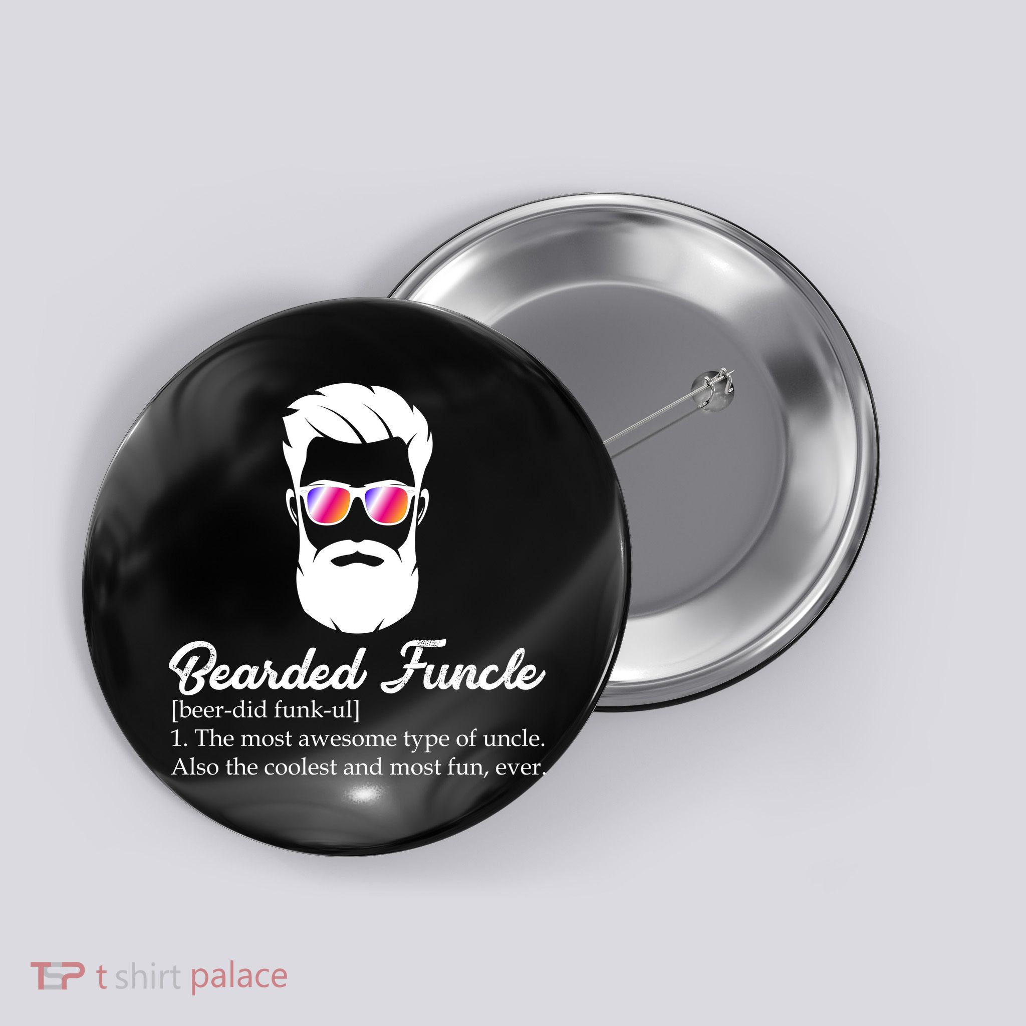Bearded Funcle Definition Button