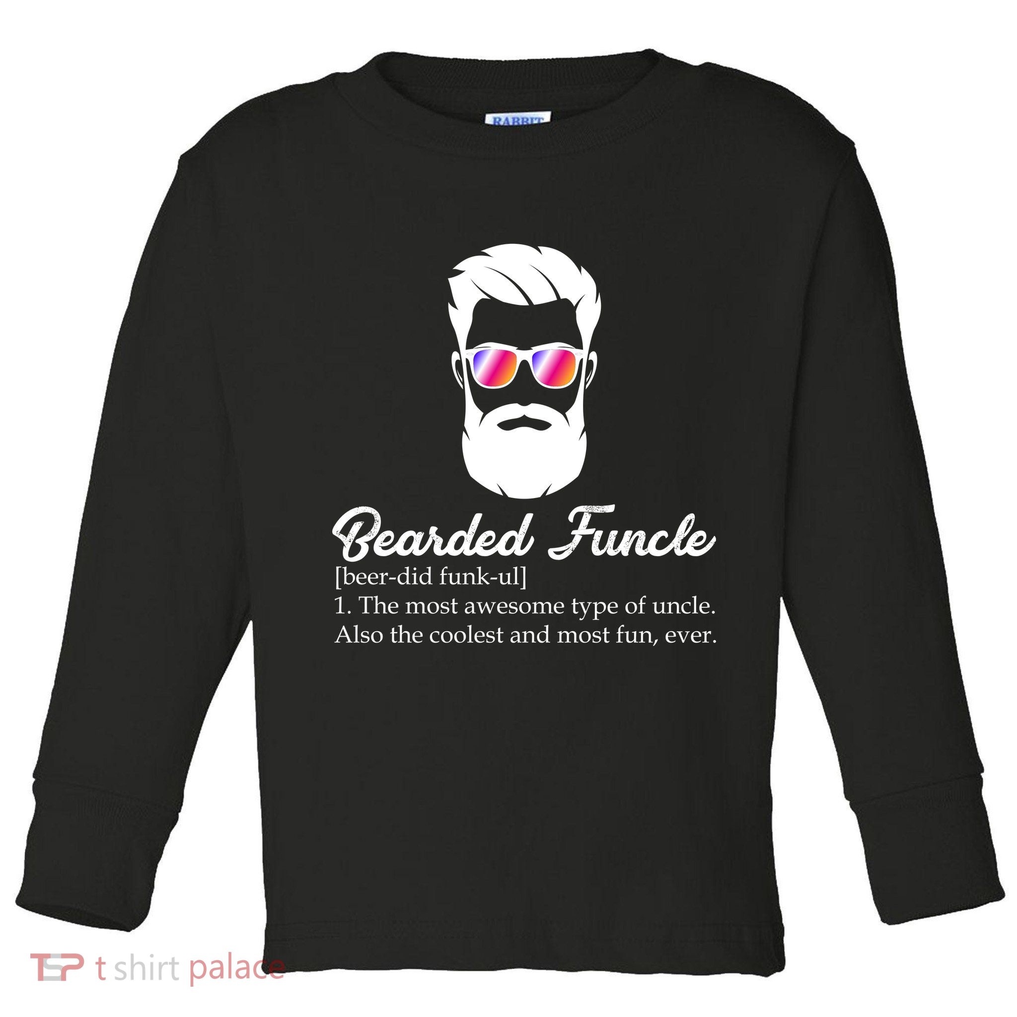 Bearded Funcle Definition Toddler Long Sleeve Shirt