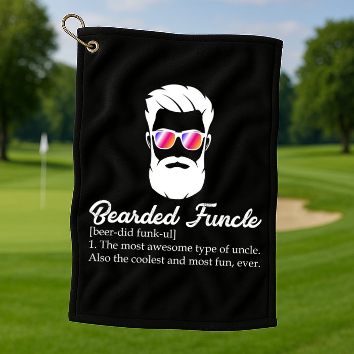 Bearded Funcle Definition Golf Towel