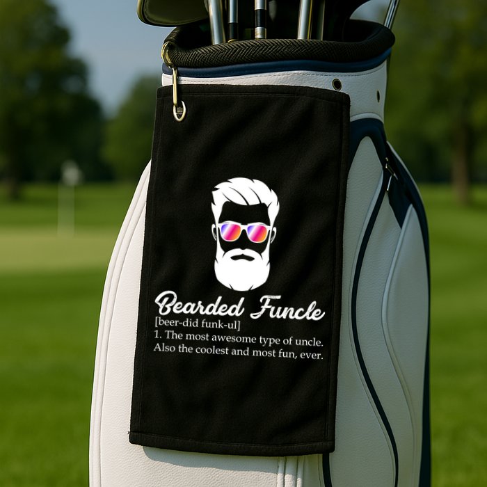 Bearded Funcle Definition Golf Towel