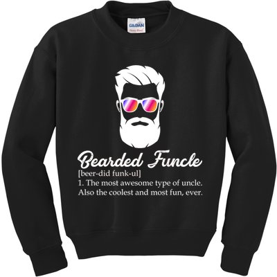 Bearded Funcle Definition Kids Sweatshirt