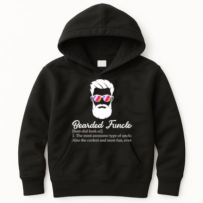 Bearded Funcle Definition Kids Hoodie