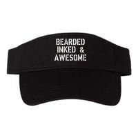 Bearded Inked & Awesome Beard Tattoo Logo Valucap Bio-Washed Visor