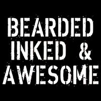 Bearded Inked & Awesome Beard Tattoo Logo Zip Tote Bag