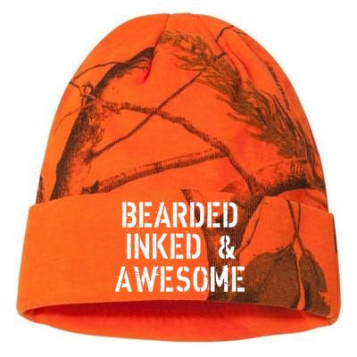 Bearded Inked & Awesome Beard Tattoo Logo Kati Licensed 12" Camo Beanie