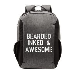 Bearded Inked & Awesome Beard Tattoo Logo Vector Backpack