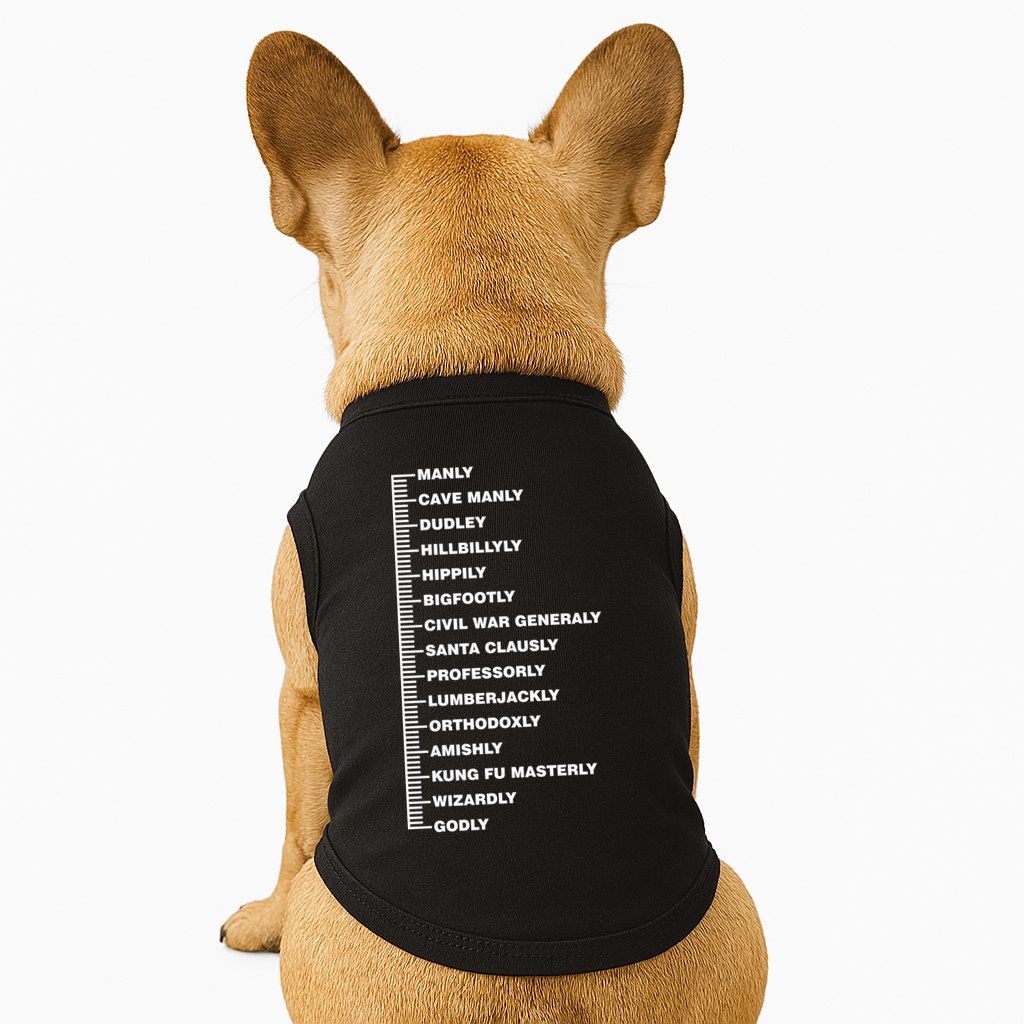 Beardly Manly Beard Growth Chart Doggie Tank
