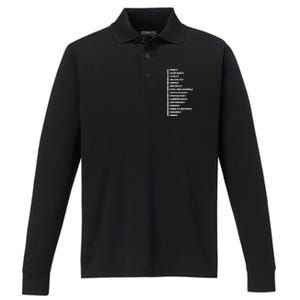 Beardly Manly Beard Growth Chart Performance Long Sleeve Polo