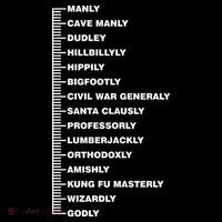 Beardly Manly Beard Growth Chart T-Shirt