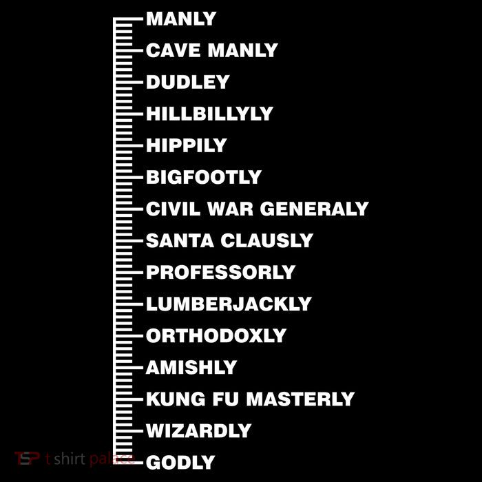 Beardly Manly Beard Growth Chart T-Shirt