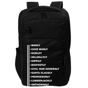 Beardly Manly Beard Growth Chart Impact Tech Backpack