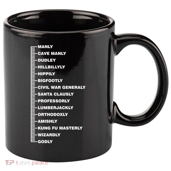Beardly Manly Beard Growth Chart 11oz C Handle Ceramic Mug