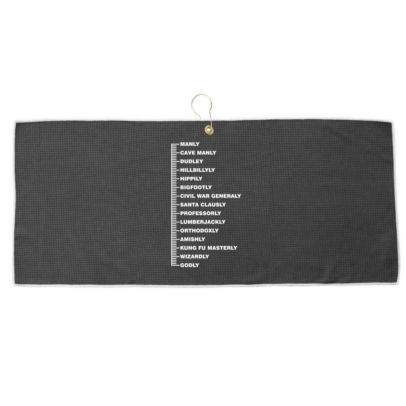 Beardly Manly Beard Growth Chart Large Microfiber Waffle Golf Towel