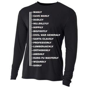 Beardly Manly Beard Growth Chart Cooling Performance Long Sleeve Crew