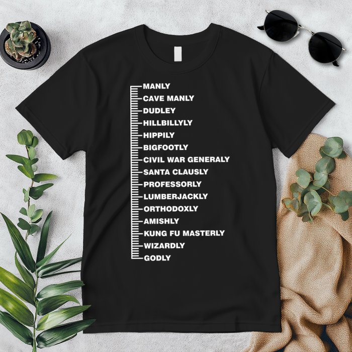 Beardly Manly Beard Growth Chart Premium T-Shirt